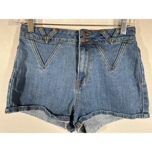 PS Erin Wasson Denim Shorts Womens 27 Blue Festival Y2K Casual‎